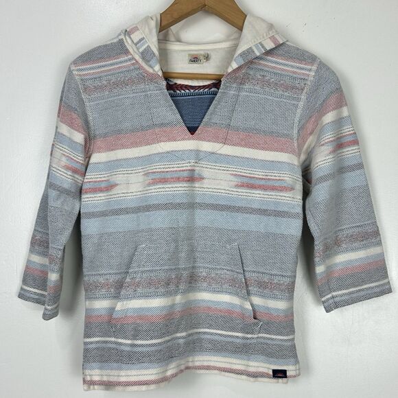 Faherty Byron Bay Hoodie Kids 10 Pullover Southwest Baja Sweatshirt Cozy Aztec